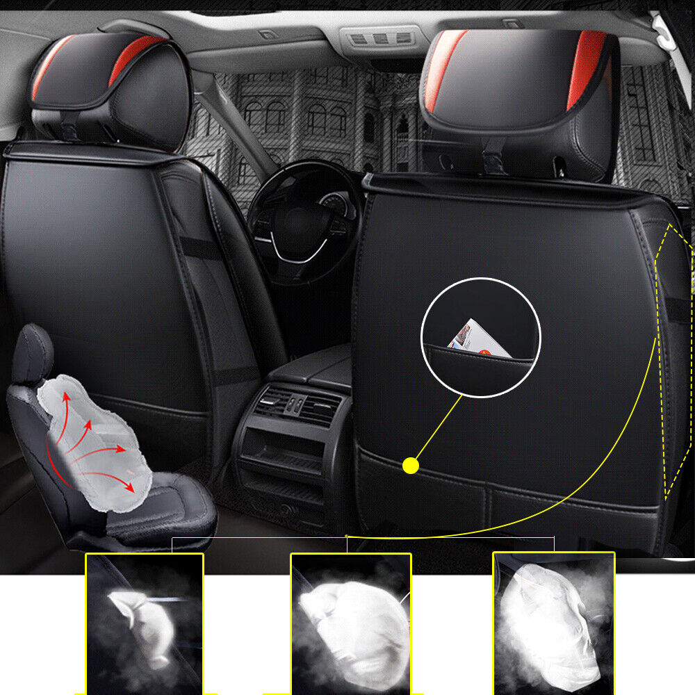 9PCS Car Seat Covers Set PU Leather Car Accessories Fit for Mazda 3 6