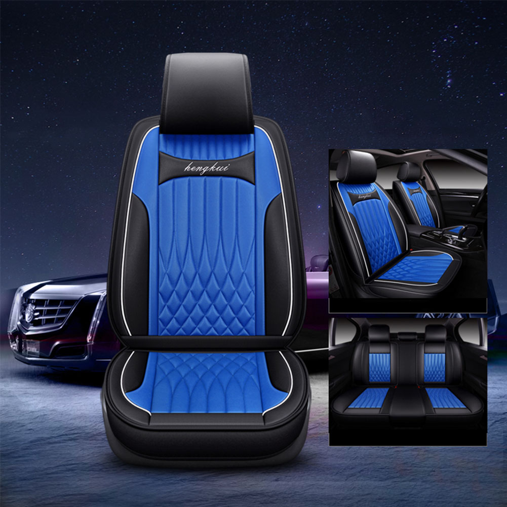 Black Blue Car Seat Covers fits Toyota Rav4 2/2013-On Deploy Safe Front