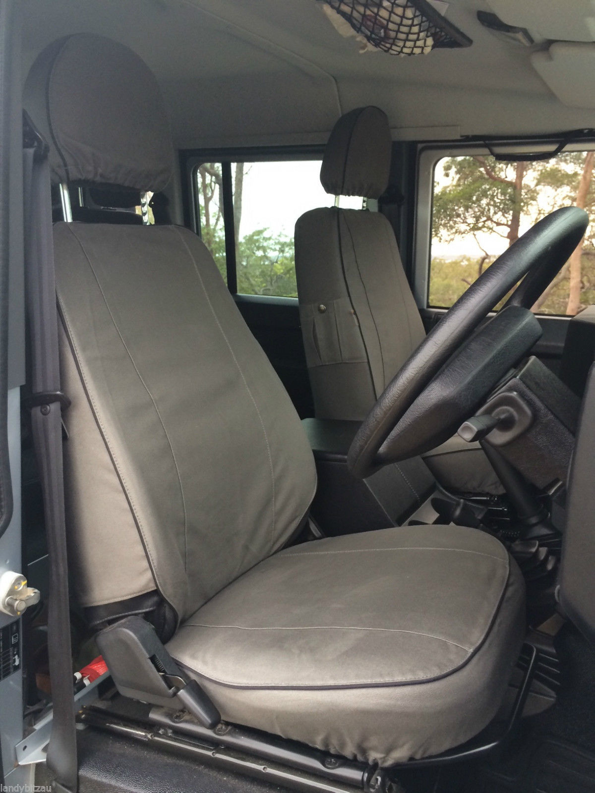 Escape Land Rover Defender Front & Rear Canvas Seat Covers