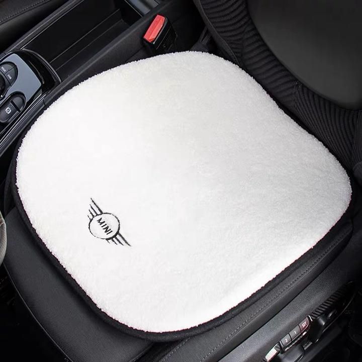 White Sherpa Wool Car Seat Cover Cushion Pad for Mini Cooper Countryman