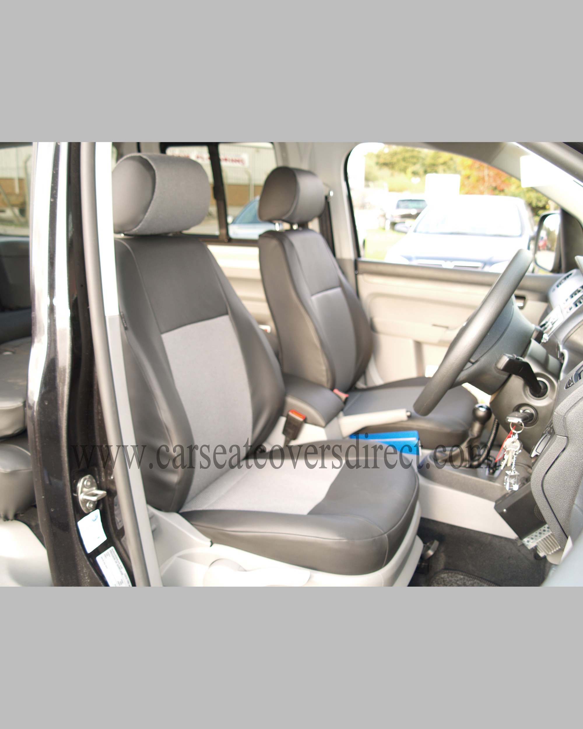 VOLKSWAGEN VW Caddy life black & grey Seat Covers