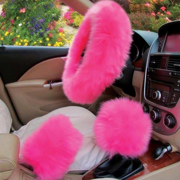 Pink Fluffy Car Seat Cover - Luxurious and Cozy - Fur Best