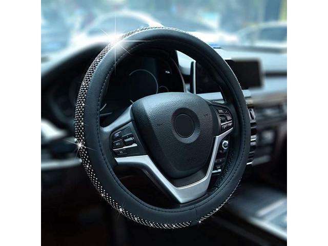 Bling Bling Rhinestones Steering Wheel Cover for Women Diamand Crystal