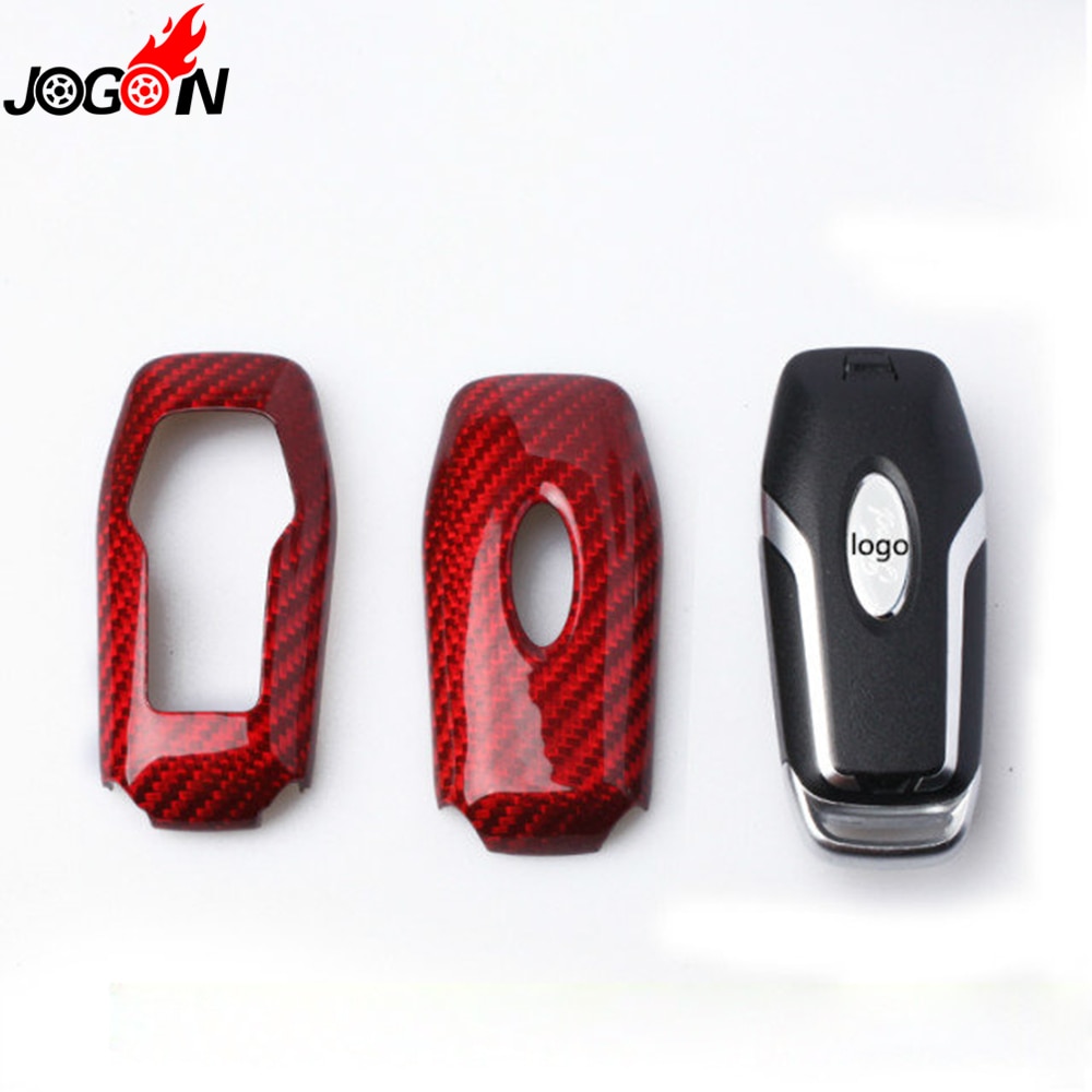 Car Styling Carbon Fiber Remote Key Case Key Fob Cover Shell Trim For