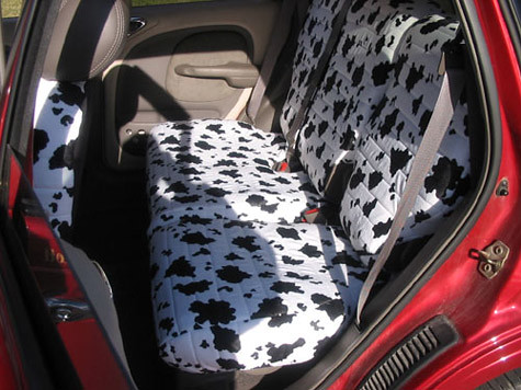 Cow Print Seat Covers! | Cow print Seat covers from Shear Co… | Flickr