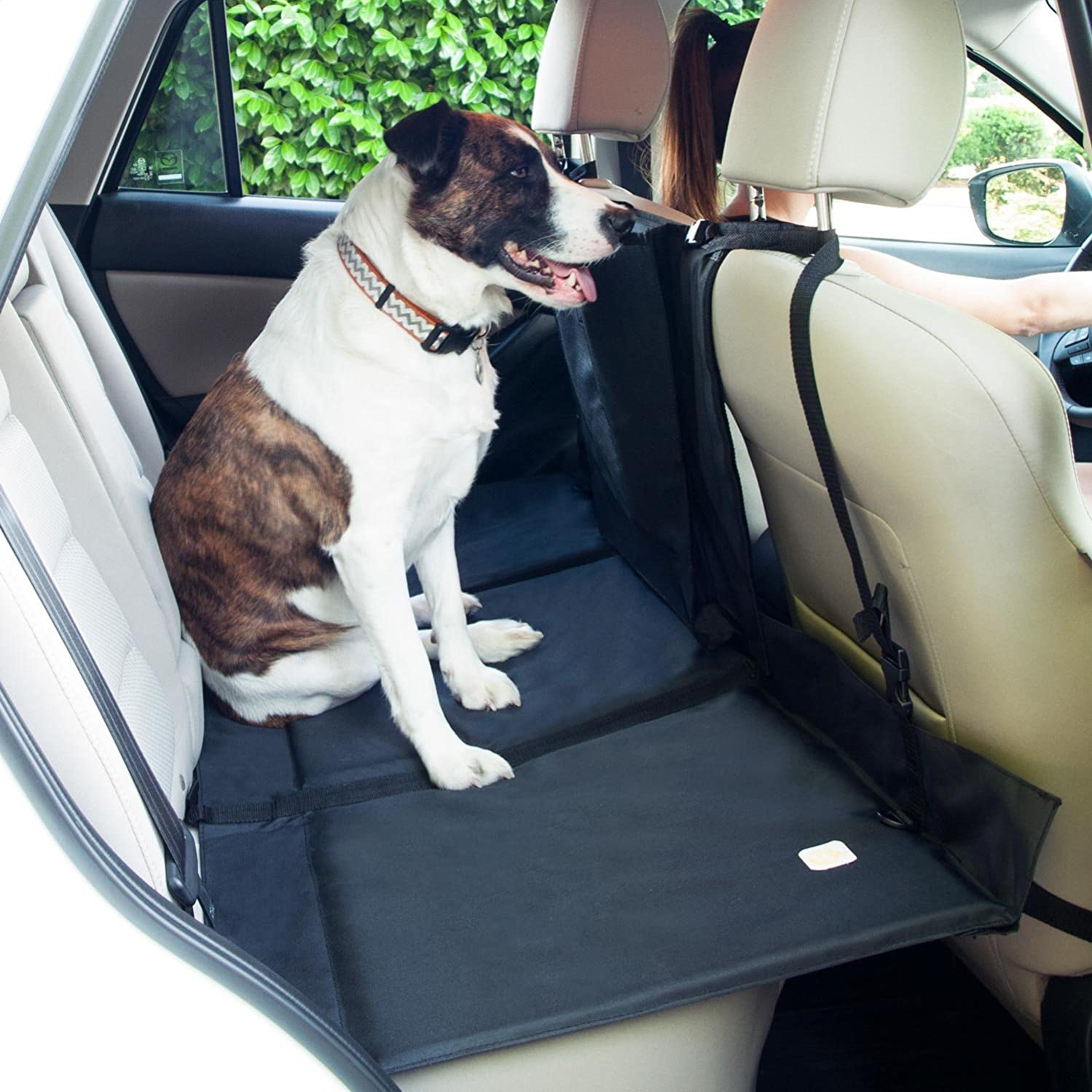 FrontPet Backseat Cover Cushioned Pet Bridge & Barrier for Trucks, SUVs
