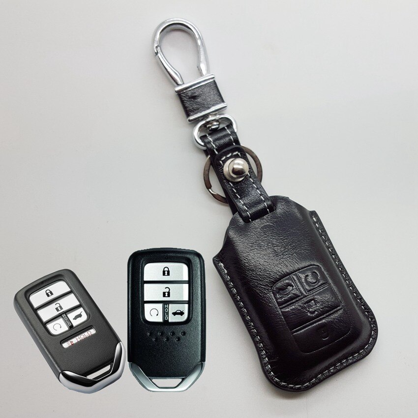 Leather Key Fob Cover Case for Honda 2018 Civic 2016 Accord 2017 2019