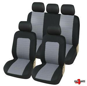 For Vw Golf Polo Grey Breathable Fabric Front & Rear Car Seat Covers