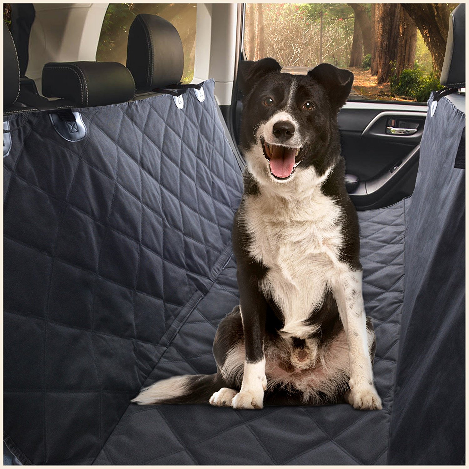 Dog Hammock - Waterproof Pet Car Rear/Back Seat Cover, Hammock and