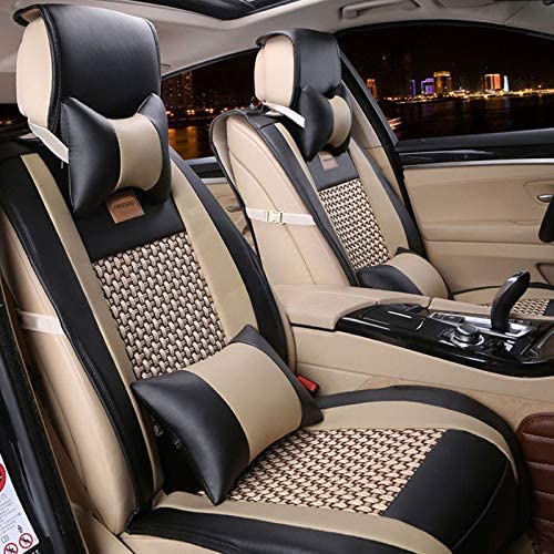 FREESOO Car Seat Cover Leather, Front Re- Buy Online in Kuwait at
