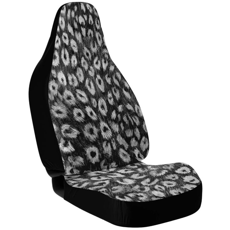 Leopard Car Seat Cover, Black White Animal Print Washable Best Car Seat
