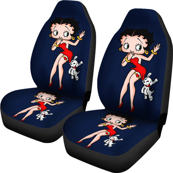 Navy Betty Boop - Car Seat Covers - Luvlavie