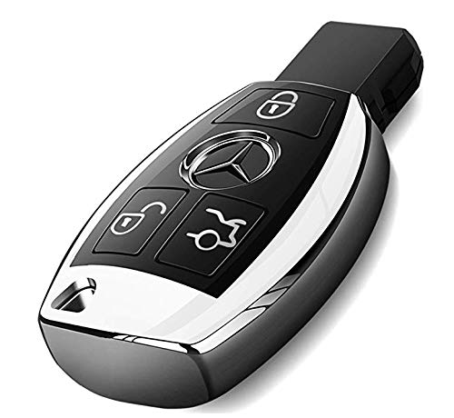 Intermerge for Mercedes Benz Key Fob Cover, Premium Soft TPU Key Case
