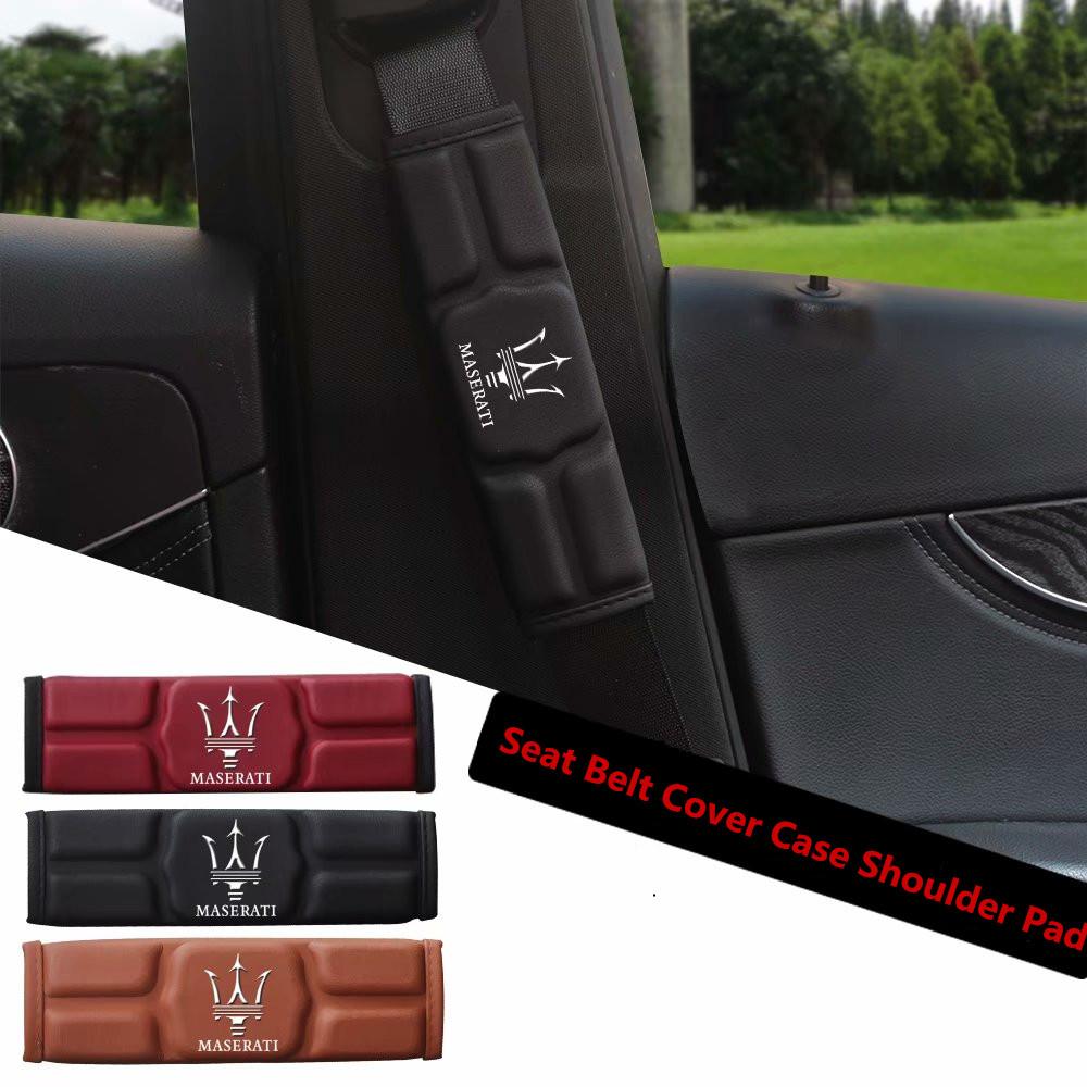2020 Car Seat Belt Cover Case Shoulder Pad For Maserati Red Black Brown