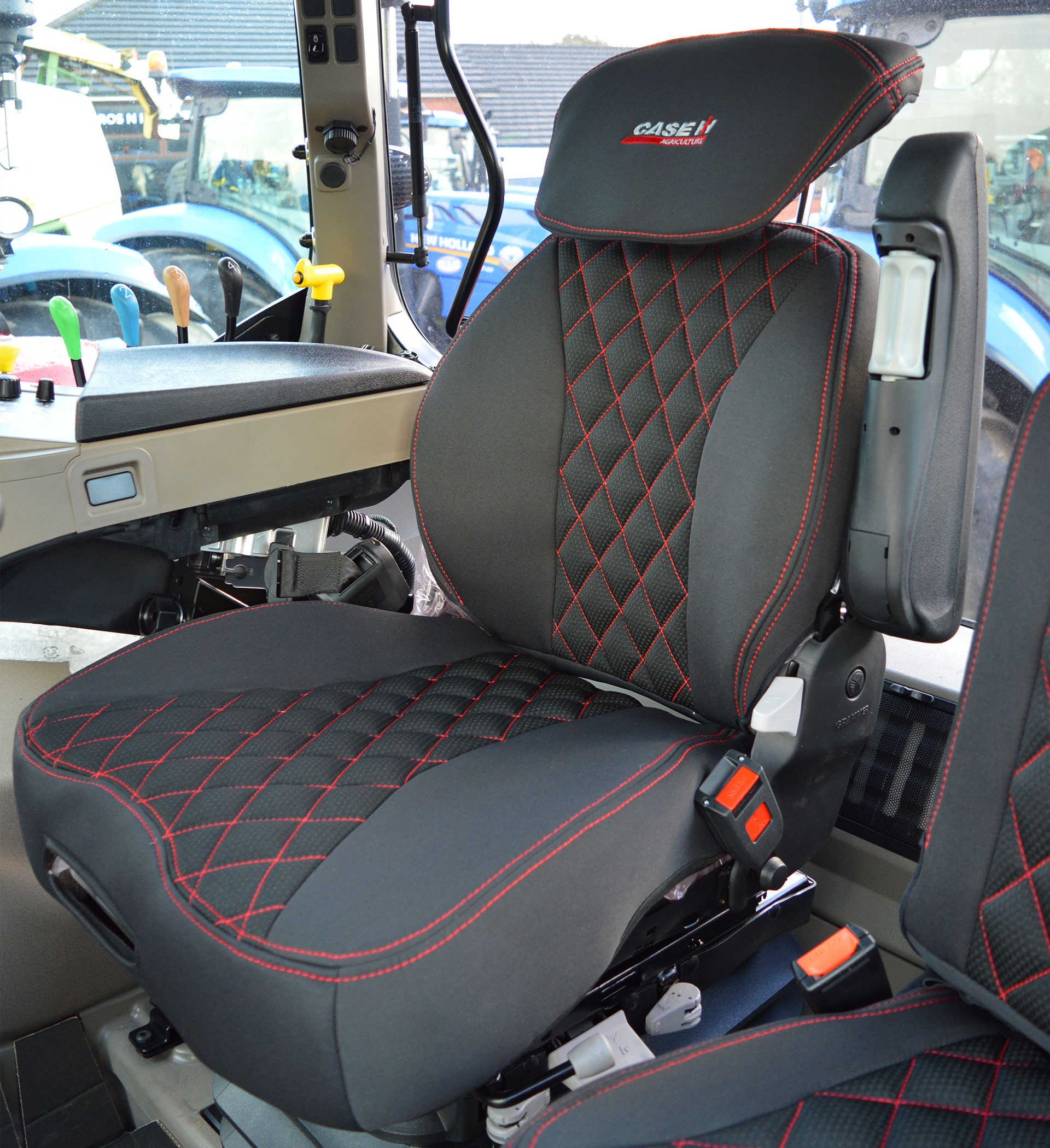 Case IH Tractor Tailored Seat Covers For Grammer Dynamic Air Seat and