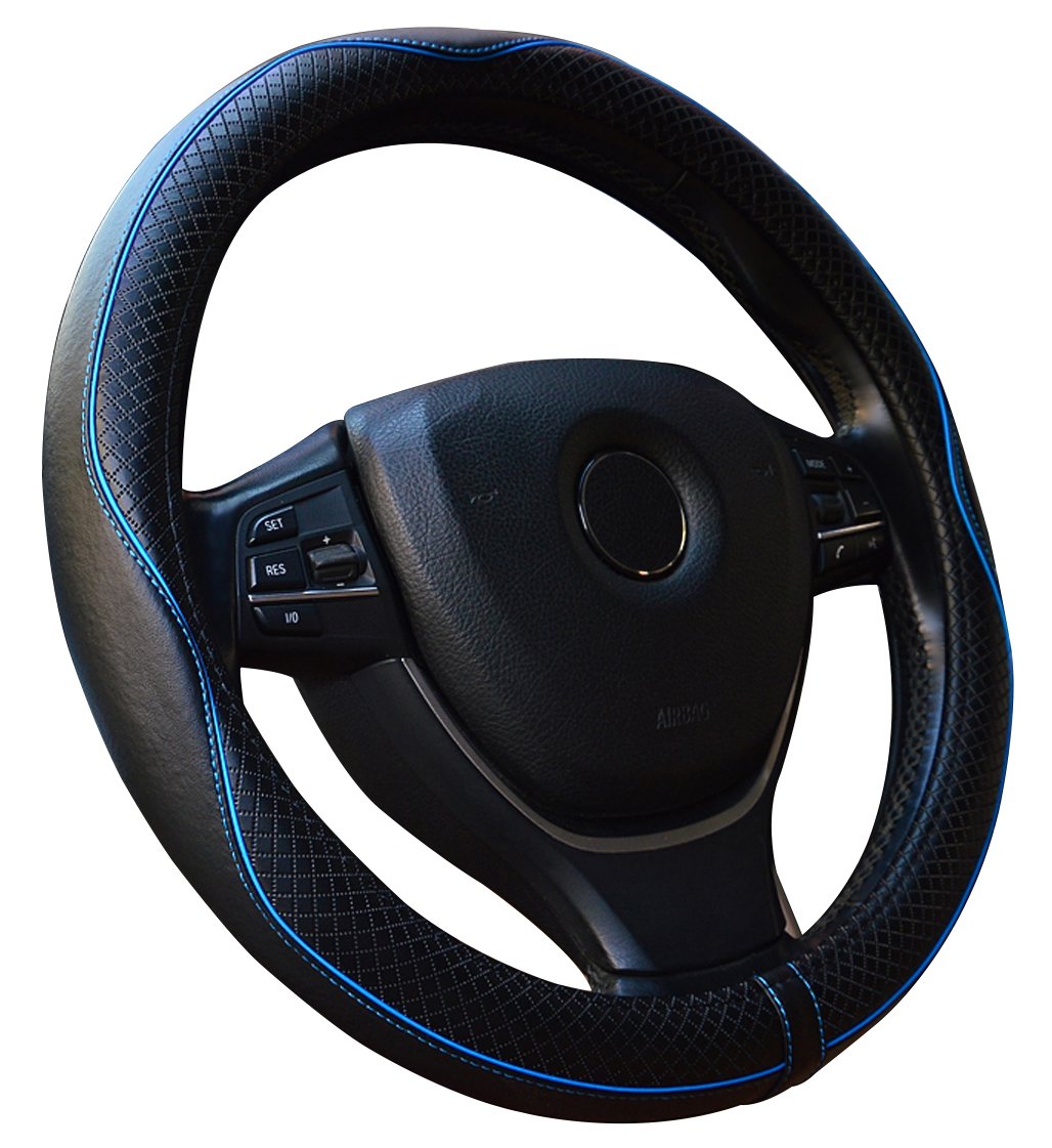 Amazon.com: Leather Steering Wheel Cover - Universal 15 Inch Steering