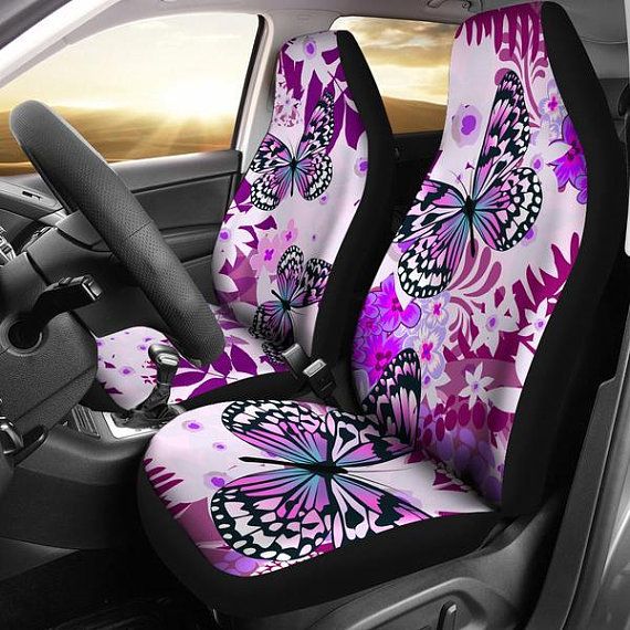 Purple Butterfly Car Seat Covers car accessories car | Car seats, Car