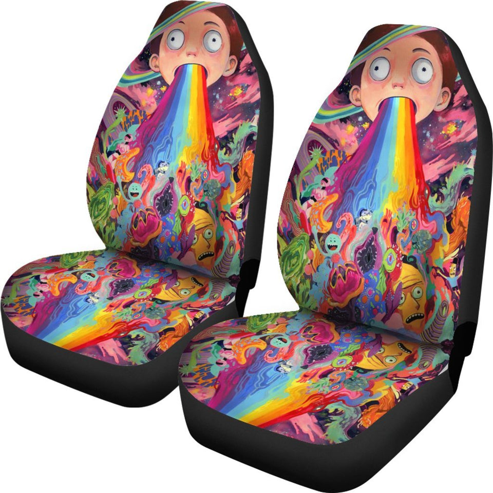 Rick And Morty Art Colorfull for Fans Car Seat Covers 191202 (Set of