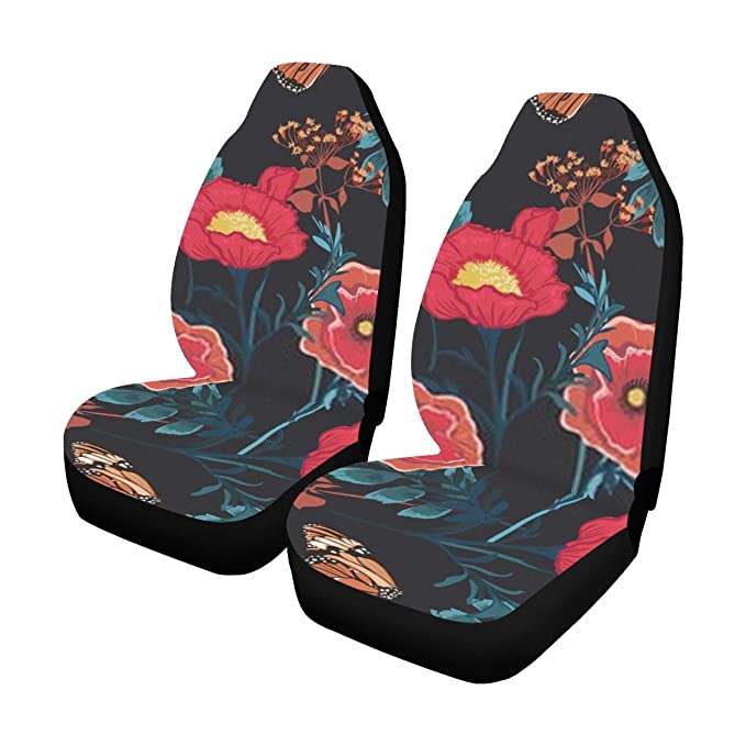 Amazon.com: Universal Car Seat Covers Front Seats 2pc Romantic Floral