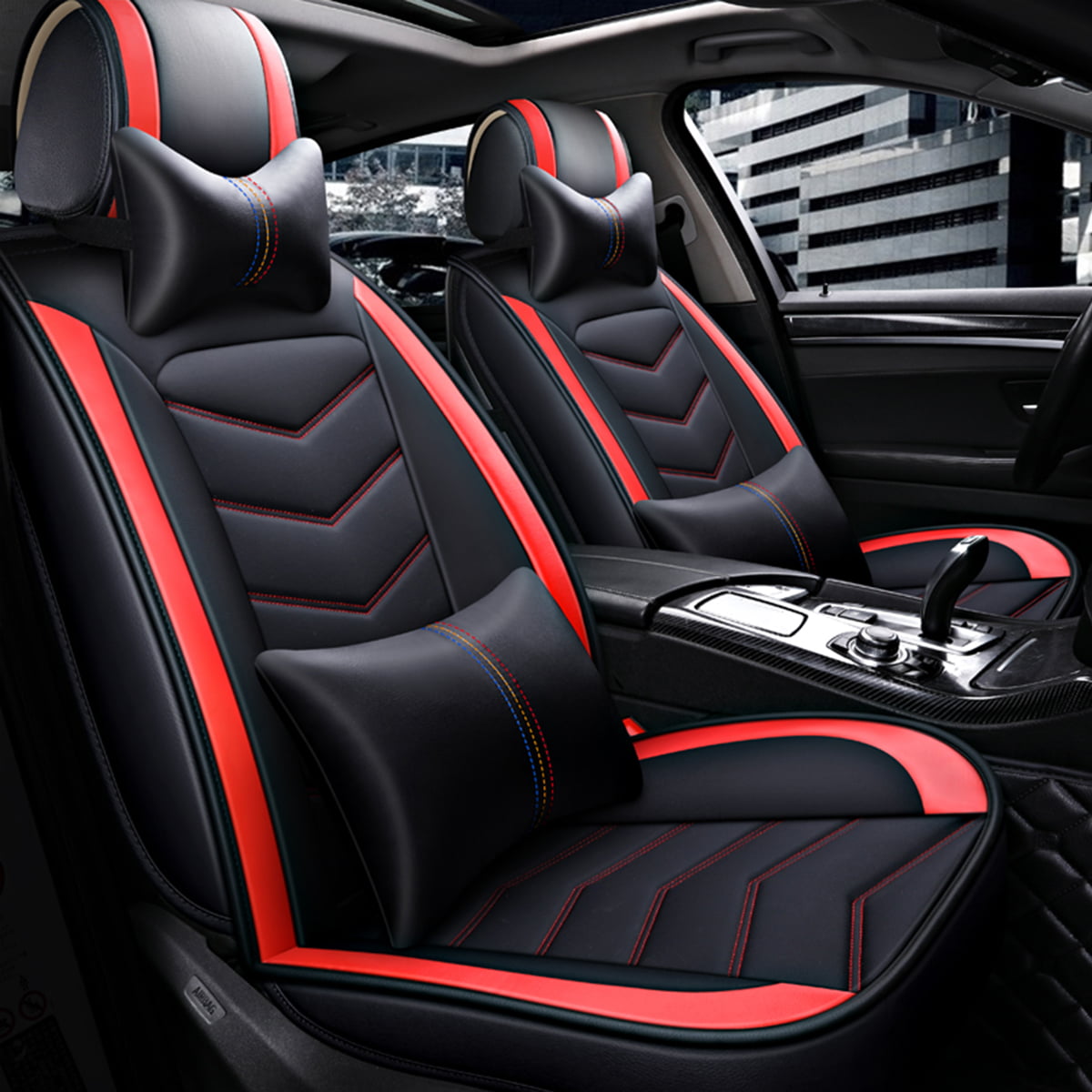 Luxury Auto Car 5 Seats 5-Seats PU Leather Front Rear Cushion Car Seat