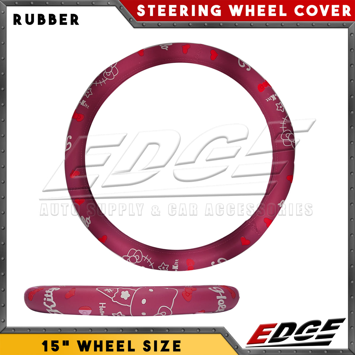 Hello Kitty Steering Wheel Cover 38cm – EDGE Auto Supply & Car Accessories