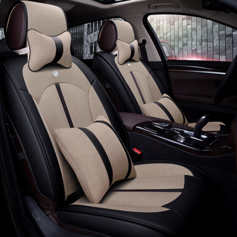 Car Seat Cover Flax Cushion For Hyundai i30 ix35 ix25 Elantra Santa Fe