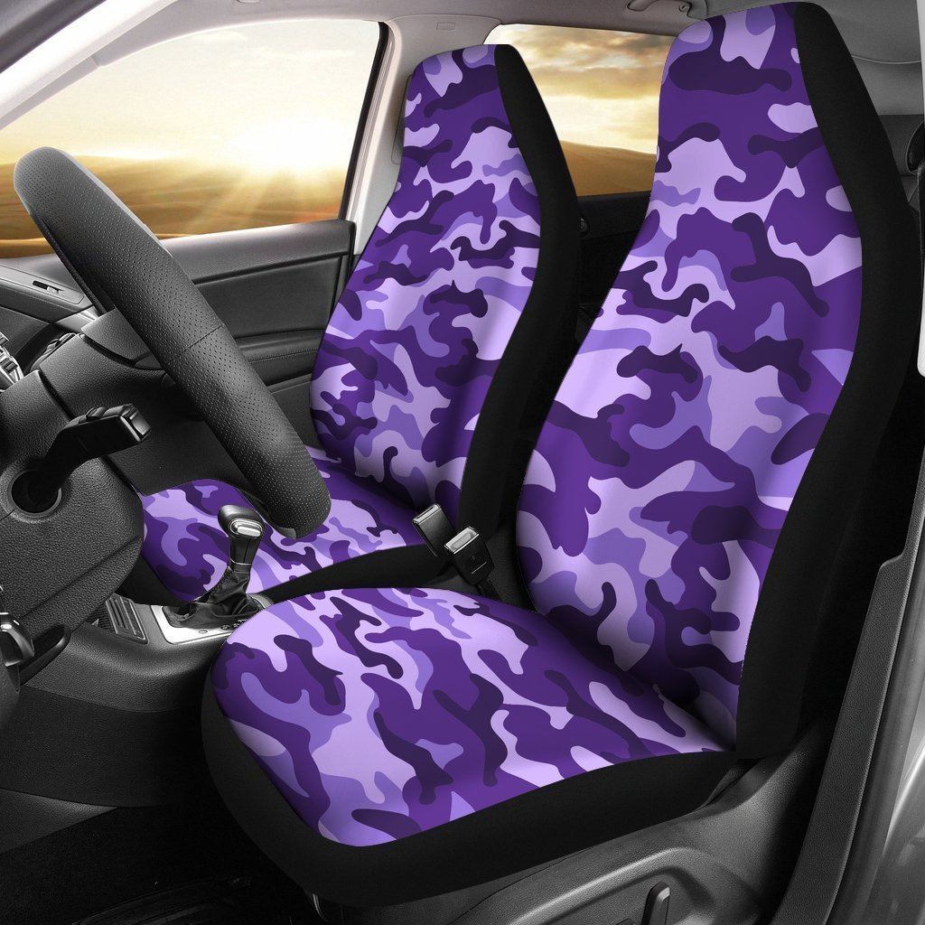 Purple Camouflage Print Universal Fit Car Seat Covers – GearFrost