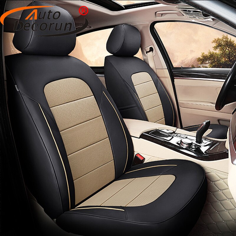AutoDecorun Genuine Leather Cover Seats for Hyundai Elantra 2014 2016