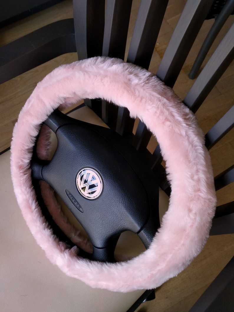 Pink Fuzzy Steering Wheel Cover Car accessories Fuzzy Car | Etsy
