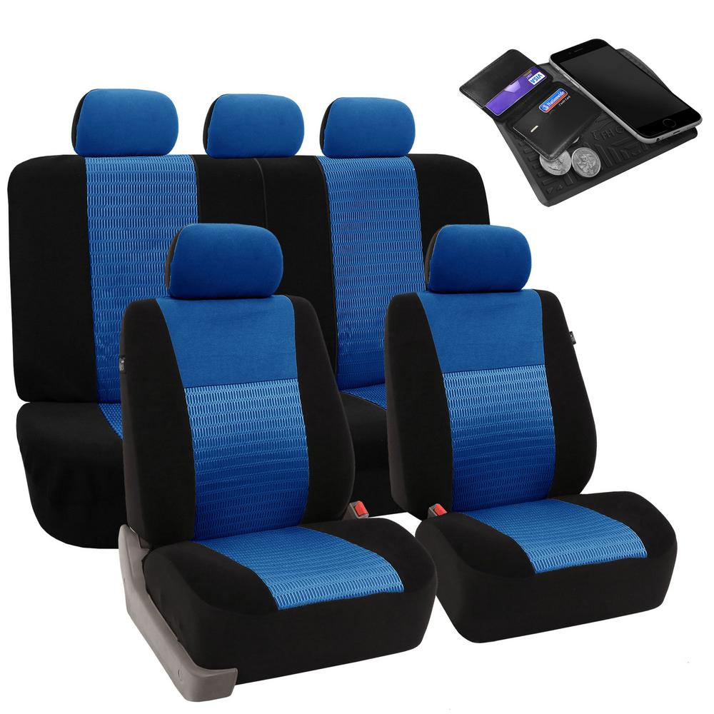 FH Group Fabric 47 in. x 23 in x 1 in. Deluxe 3D Air Mesh Full Set Seat